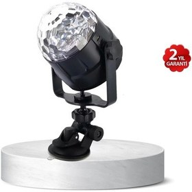 Resim Bfs Müzik Ritmine Duyarlı Renkli Disko Topu 7 Modlu Işıklı Parti Lambası Çok Renkli 