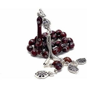 Resim İşlemeli Kuka Kahverengi Arpa Model Tesbih 