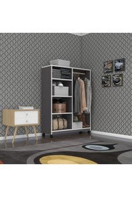 Resim Kenzlife Giysi Dolabı Taci 120*090*30 Gri Gardırop 