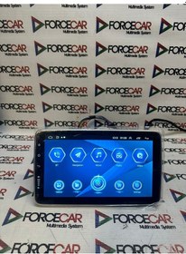 Resim Android Tek Din 10 Inch Car Play Özellikli Universal Multimedia 