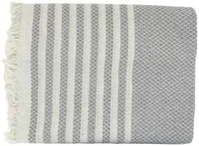 Resim INTER Z Örgü Desenli Saçaklı Tek Kişilik Pike 170x220 Cm 