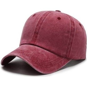 Resim Elif İç Giyim Unisex Yıkamalı Eskitme Bordo Kep Şapka Bordo 