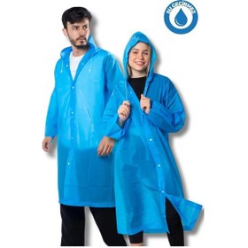 Resim Kadın Erkek Yağmurluk Kapüşonlu Çıtçıtlı Eva Mavi Yağmurluk Bymmrc881r08 Mavi 