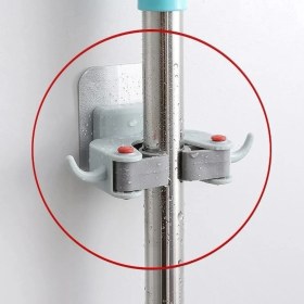 Resim Tuğra Çok Amaçlı Mop Fırça Askı Aparatı Banyo Düzenleyici 2 Adet 