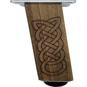 Resim Kale Eğimli Ayarlı Desenli Ahşap Ayak Mobilya Masa Dolap Ayağı 12cm 4 Adet K. Ceviz Ceviz Ağacı Ceviz 