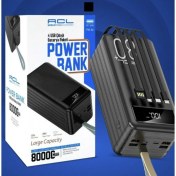 Resim Acl Mobıle Phone Accessorıes 80000 mAh / 4xusb / Dahili Lightning / Mikro / Type-C Kablolu LCD Güç Göstergeli Powerbank Pw-46 