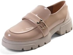 Resim Mio Gusto Katy Ten Rengi Kalın Tabanlı Kadın Loafer Ayakkabı 