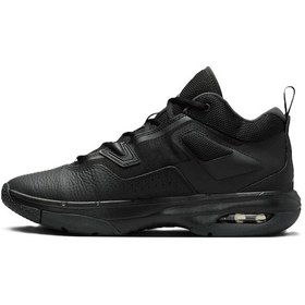 Resim Nike Air Jordan Stay Royal 3 Leather Mens Sneaker Hakiki Deri Bilekli Erkek Günlük Spor Ayakkabı Siyah Siyah 