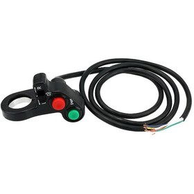 Resim Youmex 12v Motosiklet, Skuter, Atv İçin 3'ü Bir Arada Far, Sinyal, Klakson Kontrol Anahtarı - 2.2cm Saplı, 7 Pin, Bakır Kablolu, Kolay Kurulum 