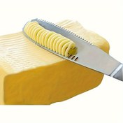 Resim Paslanmaz Çelik Tereyağı Bıçağı - Yeniden Kullanılabilir, Peynir, Soğuk Tereyağı & Reçel Sürmek İçin Mükemmel - Temel Mutfak Aleti 