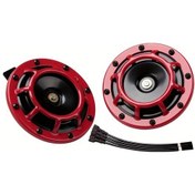 Resim Lumaworld Red Allrey Araba Kornası 12v Yüksek Sesli Metal İkiz Kornası Seti 