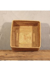 Resim Solid 34x32x17 Rattan Büyük Boy Saklama Kutusu Bej 