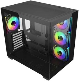Resim Cooler Master Elite 681 TG E681-KHNN85-S00 4x120mm ARGB Fan ATX Siyah 850W ATX 3.1 - PCIE 5.0 80+ Gold Mid Tower Gaming (Oyuncu) Kasası 