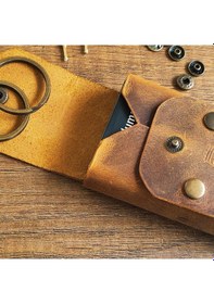 Resim Sumerian Leather Craft Klasik Deri Sigara Kılıfı Taba 