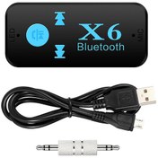 Resim X6 Bluetooth Müzik Alıcısı 3.5mm Aux Adaptör Araç Kiti 3 İn 1 