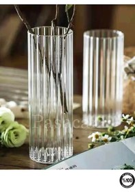 Resim Optik Desenli Cam Vazo 4lü Set 10çap 10-15-20-25 Cm Yükseklik Beyaz 