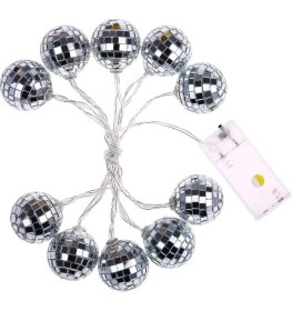 Resim Epazzar Mini Disko Topu Dekoratif Süsleme 10’lu LED Işık Zinciri 