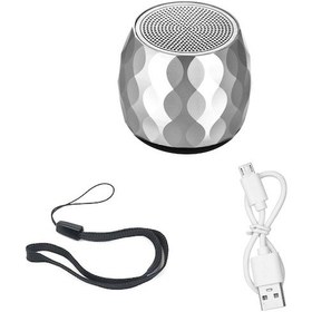 Resim Mini Bluetooth Hoparlör, Elsiz Konuşma, Tws İçin Destek, Fotoğraf Çekici, 220mah Pil, Gümüş Renk 