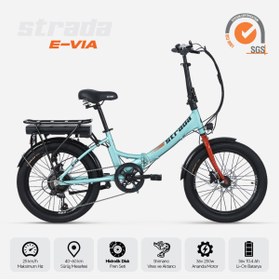 Resim Stradacycles E-via Hidrolik Disk 20 Jant Katlanabilir Elektrikli Bisiklet 