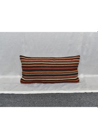 Resim Zehra Abla Halı Yeni El Dokuma Dekoratif Lumbar Kilim Kırlent Yastık Kılıfı 6888 Çok Renkli 