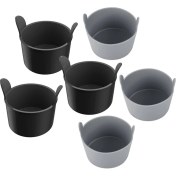 Resim 6pcs Silikon Yumurta Kalıp Hava Fritözü Için Sopa Olmayan Silikon Silikon Ramekinler Hava Fritözü Için Yumurta Kupası Pişirme Yemek Mutfak Gadget (Yurt Dışından) 