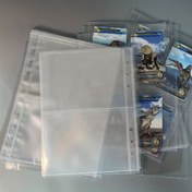 Resim 10sheets A5 Gevşek yapraklı PP Şeffaf Çekme İç Sayfa 6 Delikli Dosya Çantası Test Kağıdı Mücevher Fotoğraf Malzeme Kart Veri Depolama Kitabı İç Sayfa Lazer 
