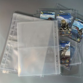 Resim 10sheets A5 Gevşek yapraklı PP Şeffaf Çekme İç Sayfa 6 Delikli Dosya Çantası Test Kağıdı Mücevher Fotoğraf Malzeme Kart Veri Depolama Kitabı İç Sayfa Lazer 