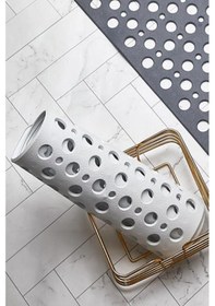 Resim Dln Shop 2 Adet Banyo Ve Duşa Kabin Dikdörtgen, Küvet İçi Kaydırmaz Vantuzlu Banyo Paspası Beyaz Beyaz 