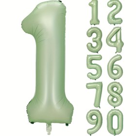 Resim 101.6 cm Zeytin Yeşili Dijital Alüminyum Folyo Balon Doğum Günü Parti Tatil Dekorasyonu Büyük Dijital Meyve Yeşili Alüminyum Folyo Balon Paskalya Hediyesi - Kış, Yeni Yıl 