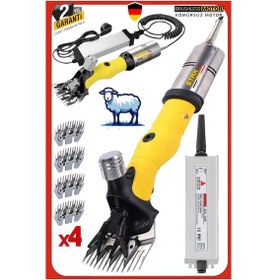 Resim Staxx Rsky5000 Rus Tipi Adaptörlü Keçi Köpek Koyun Kırkma Isınmaz Motor Koyun Kırpma Makinesi 5000w 