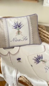 Resim Lavender Lavanta Organik Yenidoğan Seti - 4 Parça Set / Fırfırlı Battaniye & Lola Şapka 