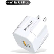 Resim Pd 25 W Usb C Hızlı Şarj Cihazı İphone Uyumlu Xiaomi Samsung Ab/abd Tak Mini 2 Port Bk317 Us White 1 Adet 