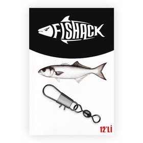 Resim Fishack Paslanmaz Klipsli Fırdöndü Füme No: 4 12'li 