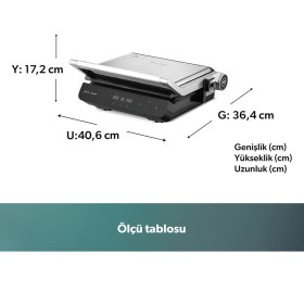 Resim Jumbo x Homend Grilliant 1345H 3 In 1 Inox Gövdeli Çift Taraflı ve Alt Üst Sıcaklığı Ayrı Kontrol Edilebilen Xl Döküm Plakalı Tost ve Izgara Makinesi 
