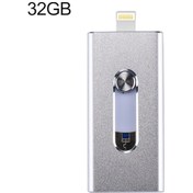 Resim Rogfer Rqw-02 3'ü 1 Arada Usb 2.0 Ve 8 Pin Ve Mikro Usb 32gb Flash Sürücü Gümüş 
