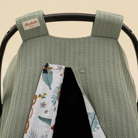 Resim Puset Örtüsü - Çift Taraflı - Koyu Yeşil Örgü - Hayvanat Bahçesi 