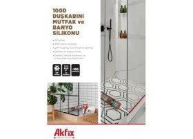 Resim 100D Duşkabini, Mutfak ve Banyo Silikonu, ŞEFFAF,%100 Silikon, Hızlı Kuruyan, Küf Tutmaz, Su Geçirmez,sararma Yapmaz 