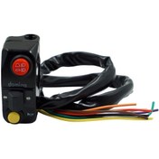 Resim Sones Motosiklet Modifikasyonu Kolu Anahtarı Yüksek Düşük Huzmeli Işık Dönüş Sinyali Korna Kontrol Anahtarı Siyah 