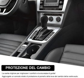 Resim 2 adet araç vites topuzu kapağı, evrensel vites kolu silikon kapak, kaymaz koruma, araba vites topuzu kolu (siyah, silikon, %100, 4,5 cm x 8 cm) 