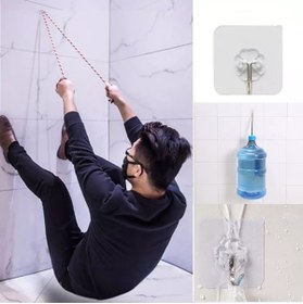 Resim LOVYCO Güçlü Görünmez Şeffaf Askı 3 Adet Lekesiz Duvar Yapışkan Kanca Lı Mutfak Banyo Tutucu Aksesuar 