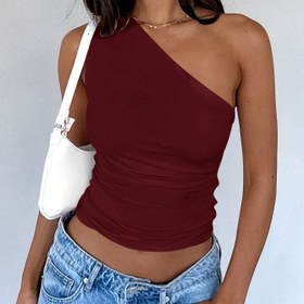 Resim Kadın Rahat Kolsuz Düz Renk Tank Top, Yaz 