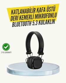 Resim Ergonomik Konforlu Kablosuz Kulak Üstü Bluetooth Kulaklık 
