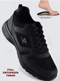 Resim 129 Ortopedik Rahat Unisex Erkek Kadın Spor Ayakkabı 36-44 Siyah 