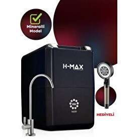 Resim H-MAX 8 Litre 15 Aşama Mineralli 75 GPD Su Arıtma Cihazı - Arıtmalı Duş Başlığı HMAXS3513 