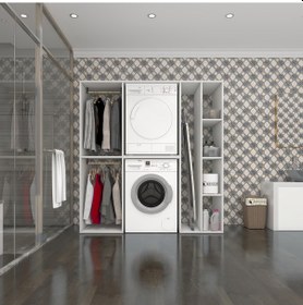 Resim Kenzlife Çamaşır-Kurutma Makinesi Dolabı Ve Giysi Dolabı Cevheri Sağ Byz 180 170 60 Banyo Çok Renkli 