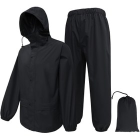 Resim 1 set Dış Mekan Saf Siyah Yağmurluk ve Pantolon Seti, Erkek Hafif Nefes Alabilen Split Yağmurluk Kapüşonlu, Açık Hava Kampı, Yağmurlu Gün Bisikleti, Balıkçılık, Yürüyüş, Dağcılık, Motosiklet Sürme ve Daha Fazlası İçin Uygun, Motosiklet Sürme Kıyafeti | Kapüşonlu Yağmurluk | Dayanıklı Yağmurluk, Motosiklet Sürme Yağmurluk, Yağmurluk, Motosiklet Yağmurluk Erkek Su Geçirmez, Motosiklet Yağmurluk, Erkek Yağmurluk 