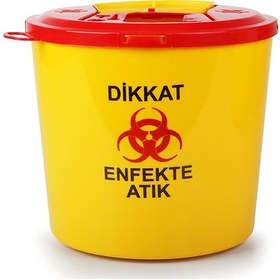 Resim Omnisoft Tıbbi Atık Plastik Çöp Kovası 10 lt 