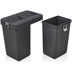 Resim Motekk Comfort Geri Dönüşüm Çöp Kovası - Antrasit - 50 Lt 