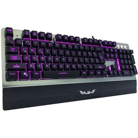 Resim Rush RK701 Usb Kablolu 7 Renk Işıklandırmalı Mekanik Gaming Q Klavye 