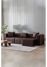 Resim Katt Modüler Ekstra Rahat İskeletli Koltuk 3 Lü 10 Renk Kahverengi 